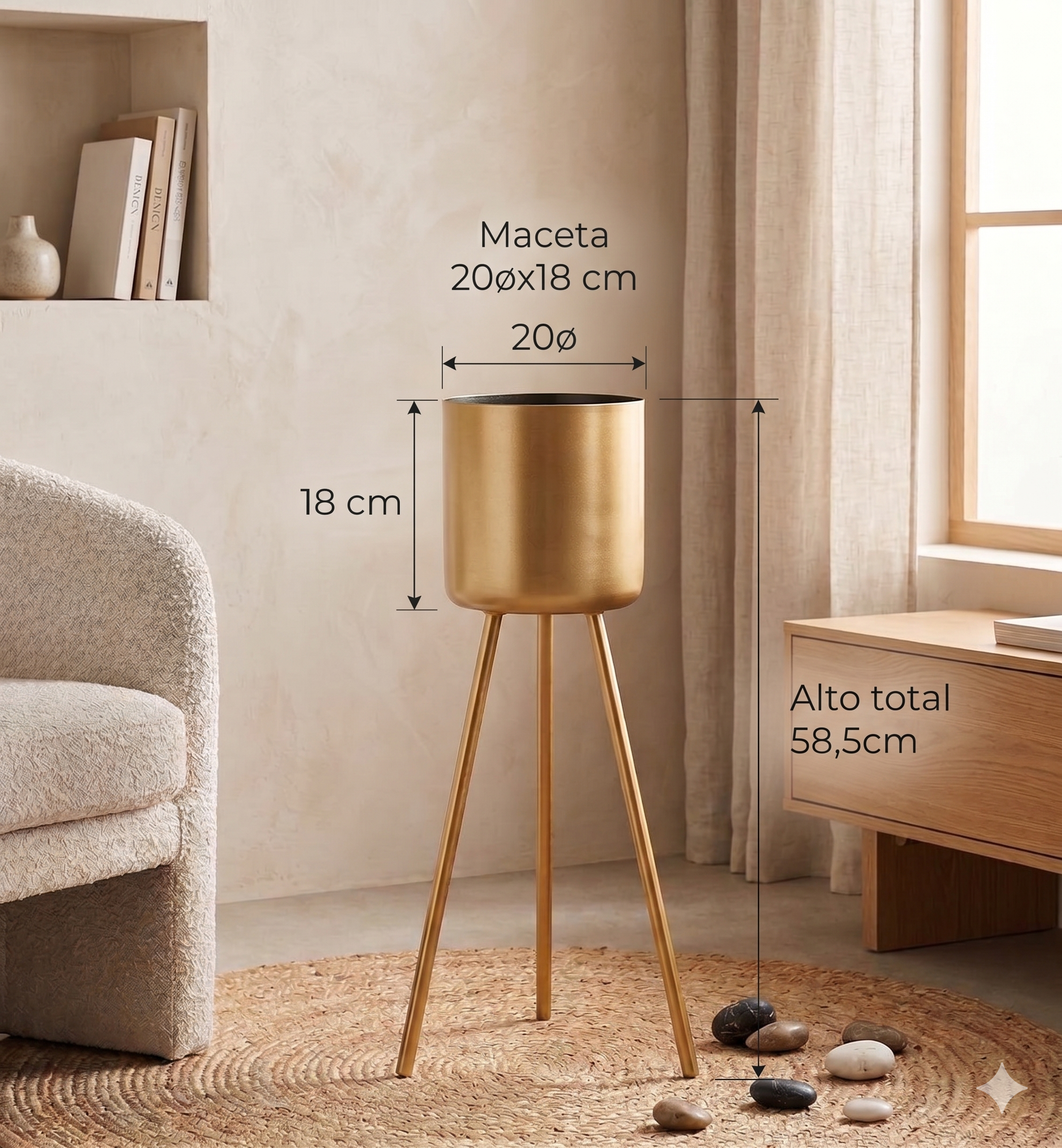 Pedestal Elite Gold 58,5cm alto