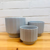 Maceteros cerámica gris
