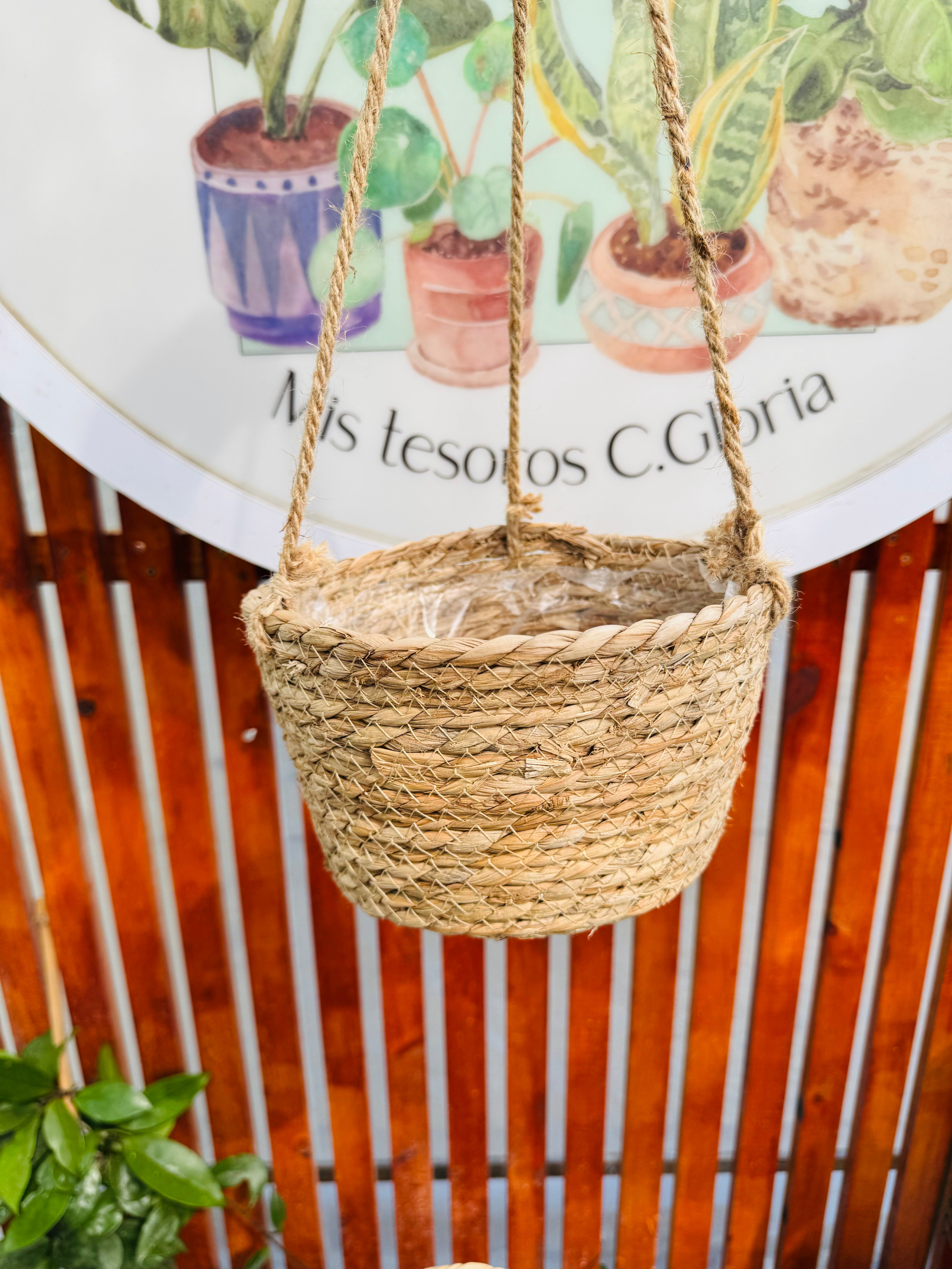 Canasto Colgante de Yute