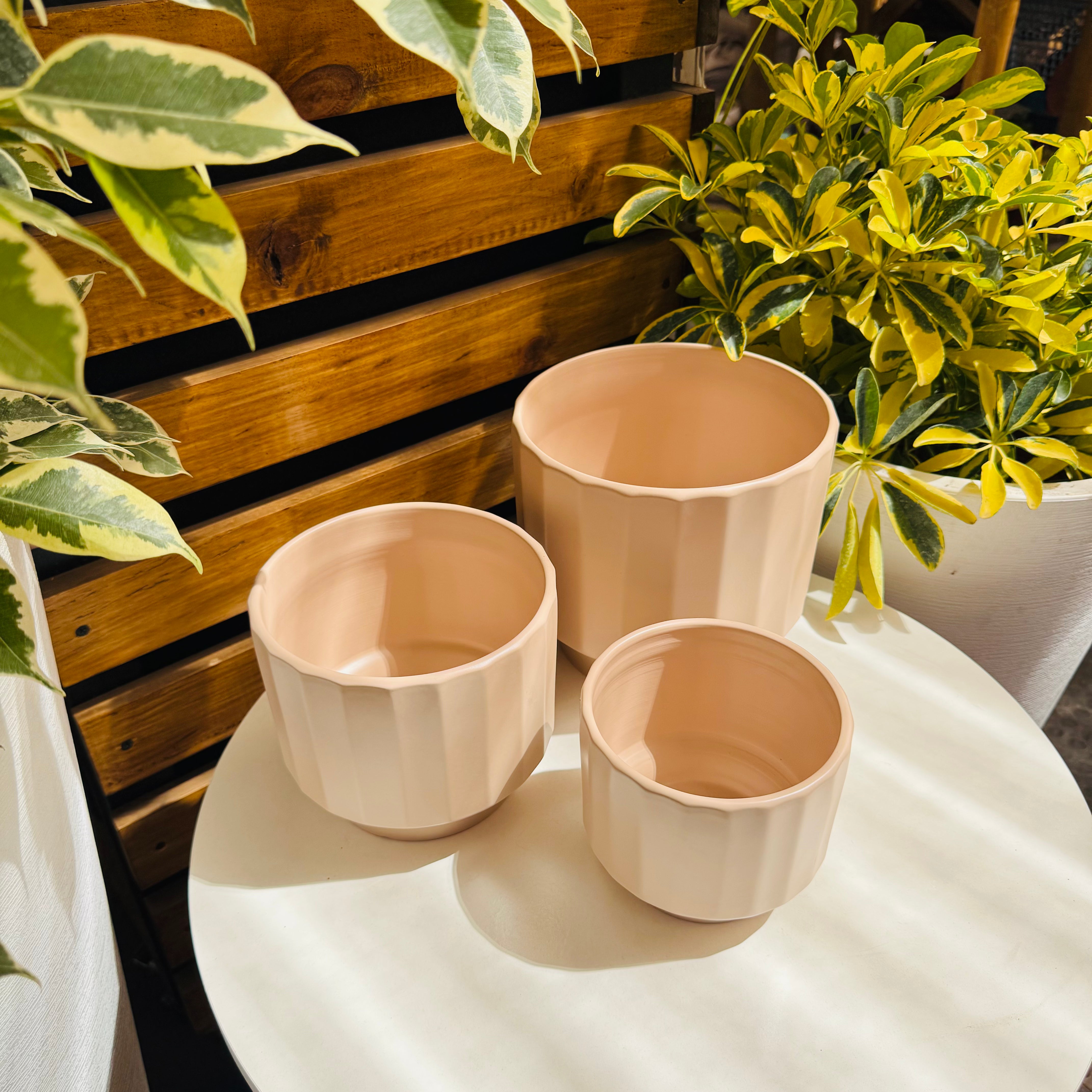 Maceta cerámica Imperio - Crema