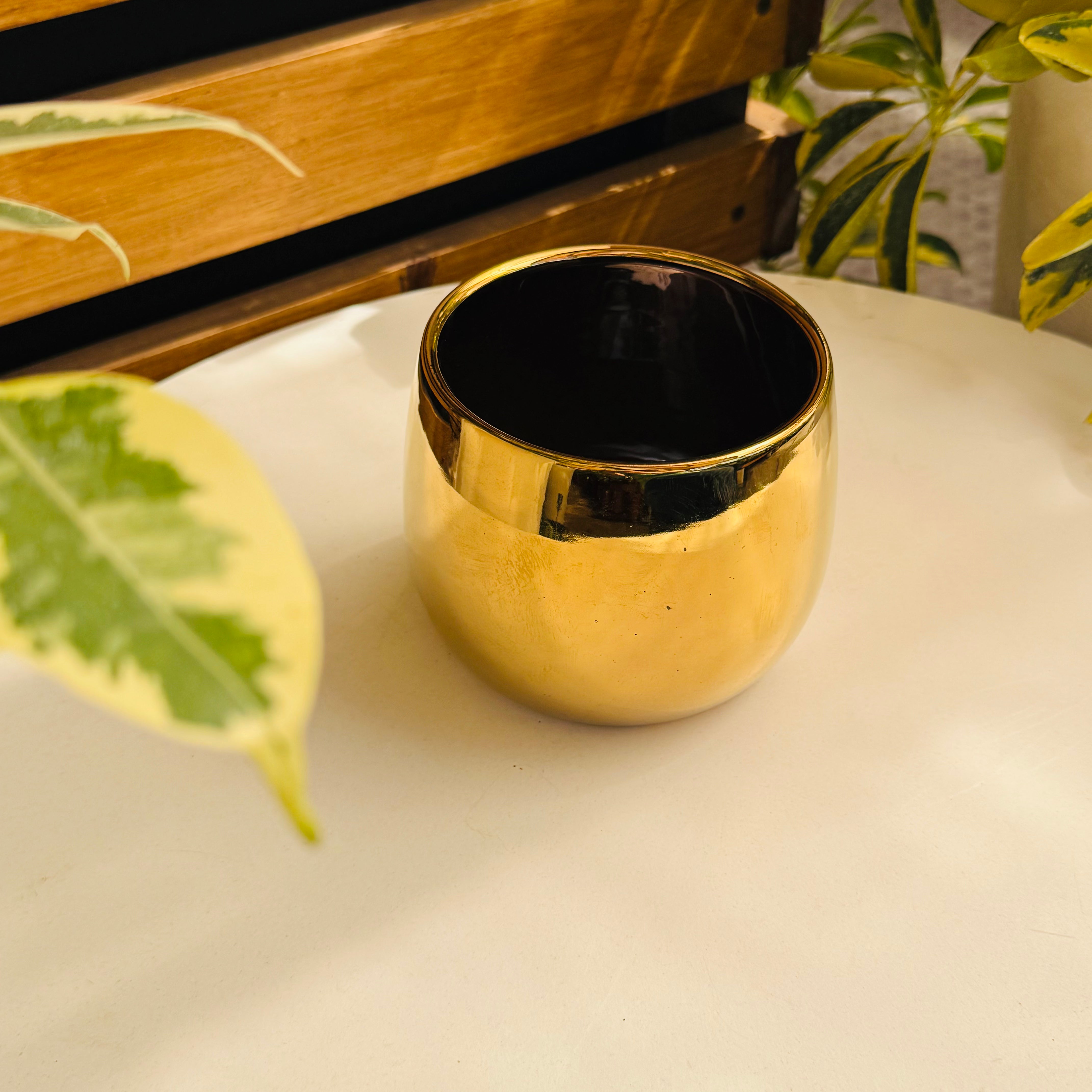 Maceta cerámica Gold