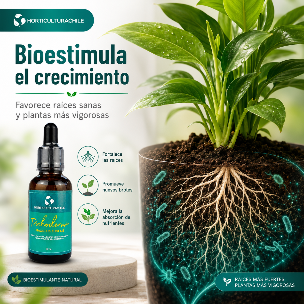 Trichodermas + Bacillus = Estimula crecimiento y protege tus plantas